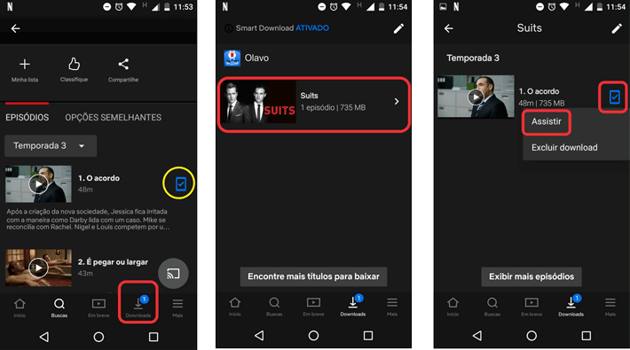 Assistir filme offline — passo 3